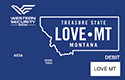 Image of Love MT Debit Card.
